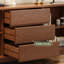 Buffet en bois massif brun noisette
