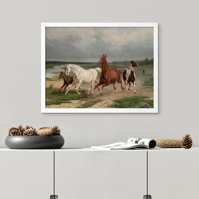 "Course à pied de campagne" sur papier, H 11 po x l 14 po, Blanc