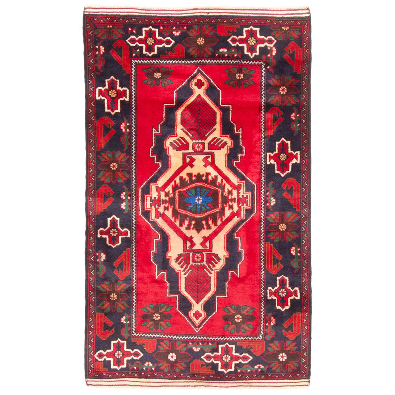 Tapis rouge tadjik de race blanche 2 pi 10 po x 4 pi 9 po