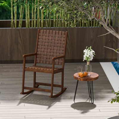 Alrita Solid Wood Rocking Chair