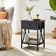Queen Size Bedroom Set Upholstered Bed Frame With With Charging Station, Nightstand Set Of 2 With Storage