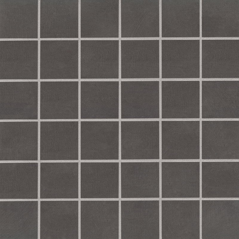 Carreau de mosaïque noir en porcelaine 2 "x 2" Simply Modern