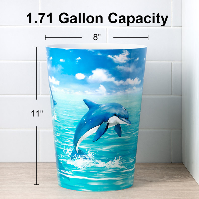 Plastic Open Waste Basket - 1.71 Gallons