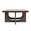 Rectangular Mango Wood Coffee Table With Cross Trestle Base In Black