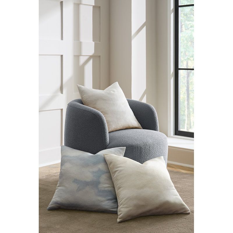 Nebbia Square Pillow Cover & Insert, Sand