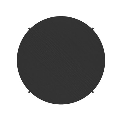 Table basse Furinno Besi moderne à 2 niveaux avec pieds robustes en métal, noir