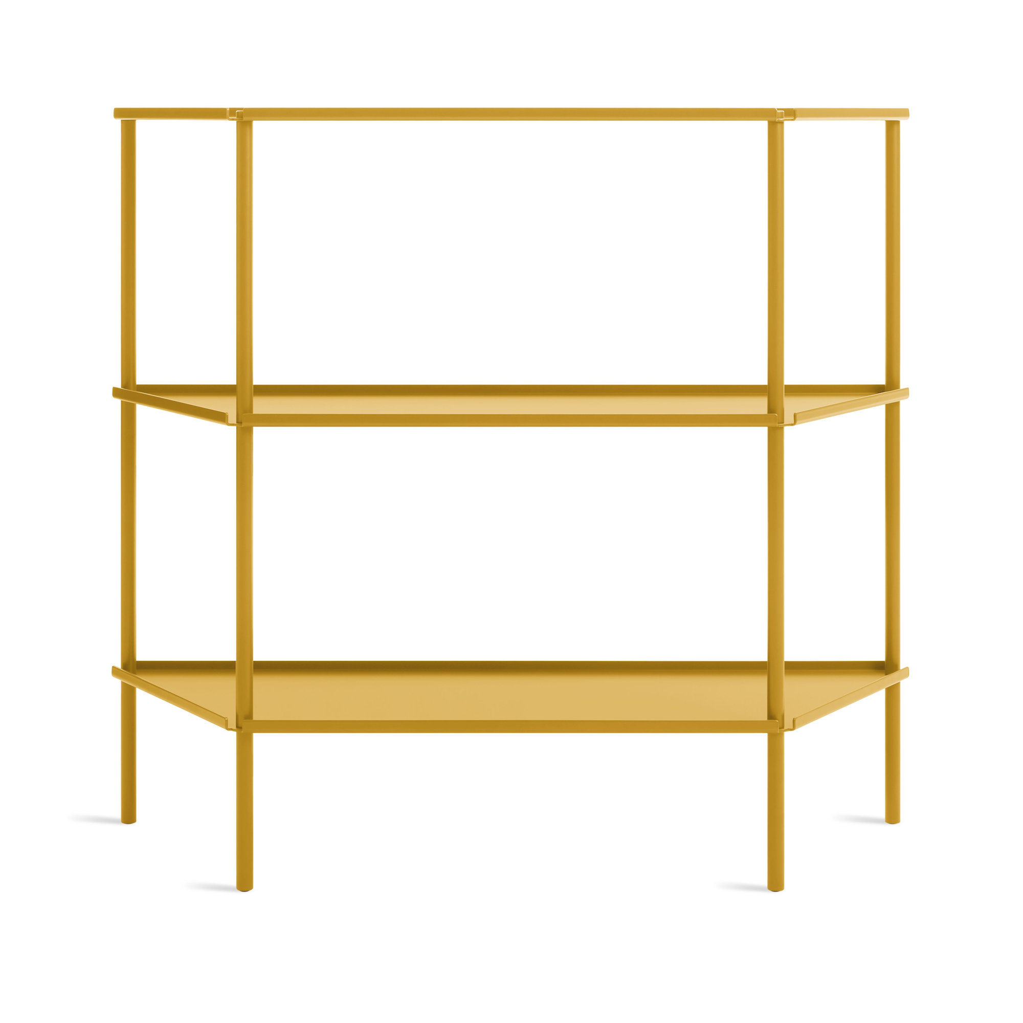 Not for Nothing 34" H x 38" W x 13 D" Shelving Unit, Mustard