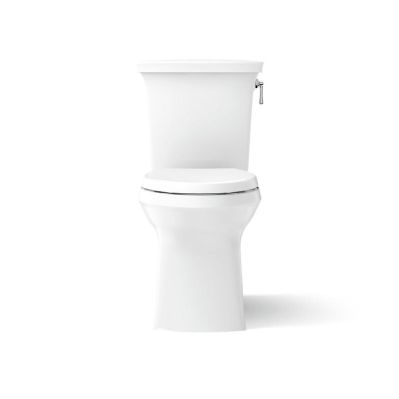 Corbelle 1.28 GPF Water Efficient Elongated Two-Piece toilet (Seat Not Included), White, Right-Hand