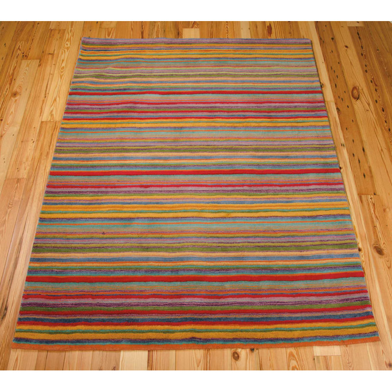 Pandora Wool Striped Indoor Rug, Rectangle 2'6" x 4'