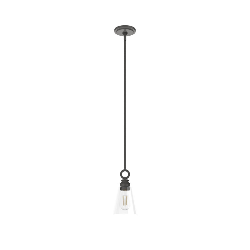 Klein 1 Light Glass Cone Pendant, Mini, Noble Bronze