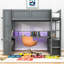 Lit mezzanine Hunie avec bureau éclairé par DEL, rangement multiple et station de charge-900830922