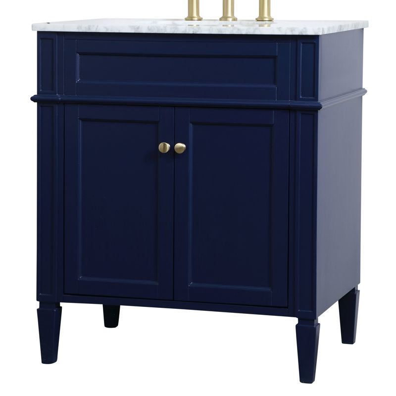 Ensemble de meuble-lavabo simple 30 po Rivers, Bleu