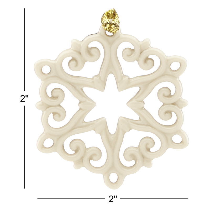 ORNAMENT BOXED SET 3 Piece Mini Snowflake Holiday Shaped Ornament Set
