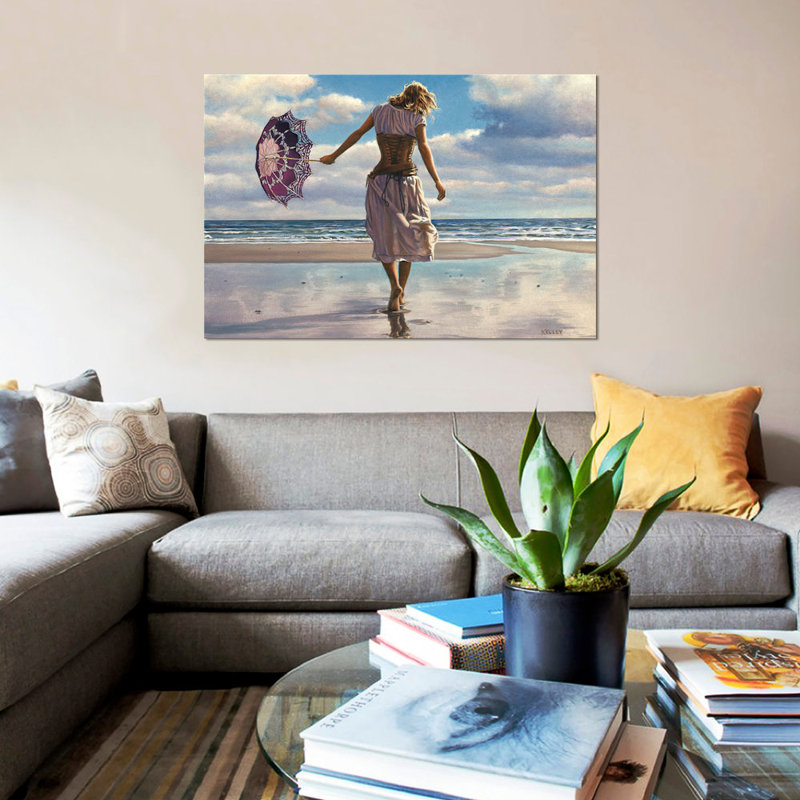 « marching on broken clouds », reproduction sur toile, H 18 po x l 26 po x P 1,5 po, Toile avec cadre noir