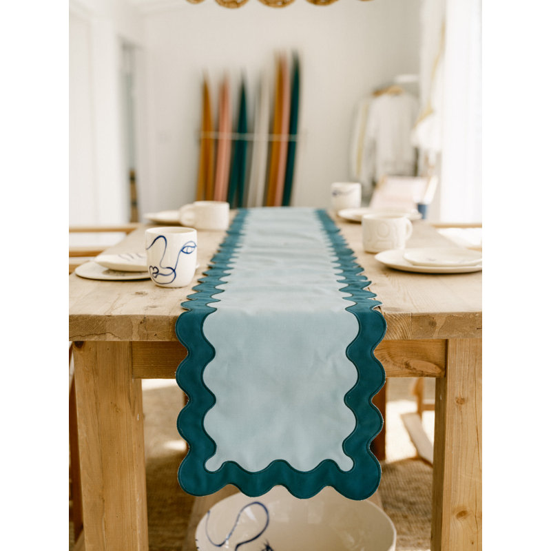Polyester Scalloped Placemat, Green