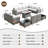 Baili 9 - Person Modular Patio Conversation Sets with Cushions-94284593