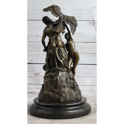 Kaetzel Prometheus Bound And The Oceanids Bronze Nude Statue Sculpture Greek Mythology