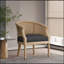 Chaise d'appoint en bois d'hévéa gris anthracite