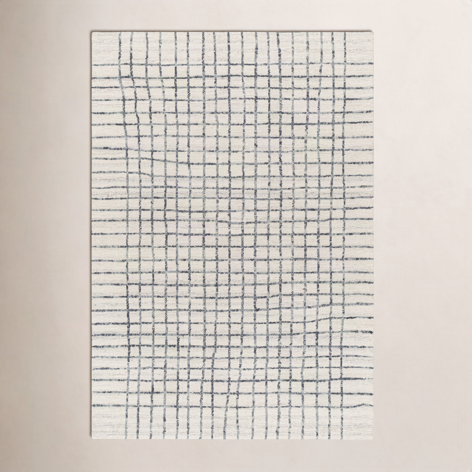 Amoura Hand-Tufted Plaid Rug, Rectangle 2' x 3'
