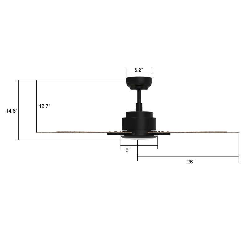 Harperlynn 52'' Ceiling Fan with LED Lights