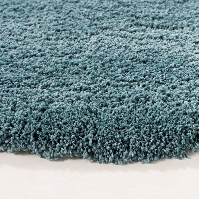 Delane Area Rug, Round 6'7", Light Blue