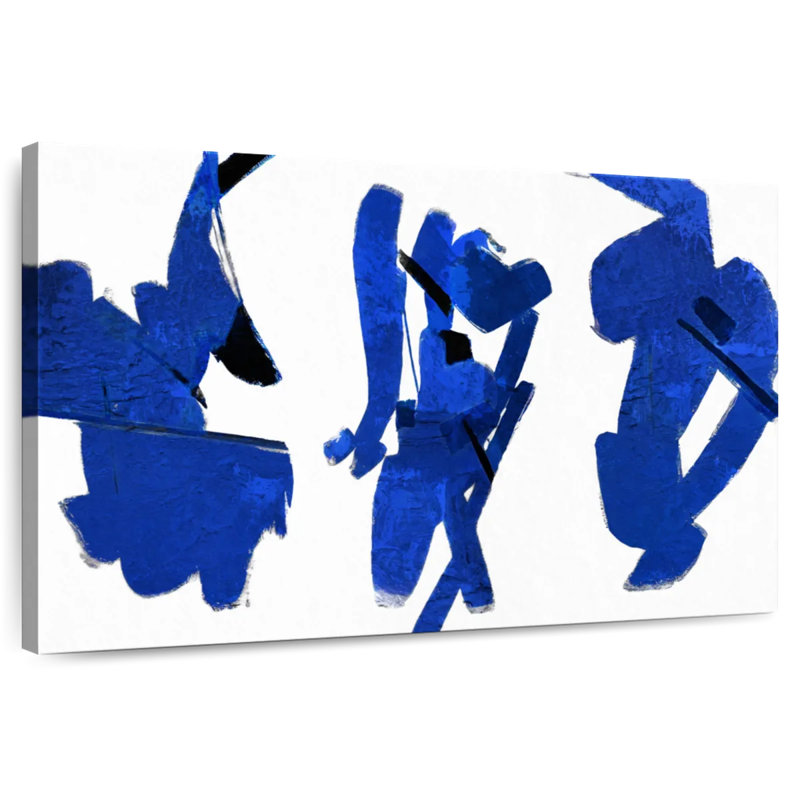 Rayures bleu marine abstraites Avery, H 8 po x l 12 po