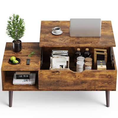 Sweetcrispy Lift Top Coffee Storage Wood Tables Lift Top Coffee Table Center Table Wood Coffee Table -  George Oliver, D54408F7378A49238D3BB074D087391A