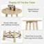 Table de bar ronde en bois clair