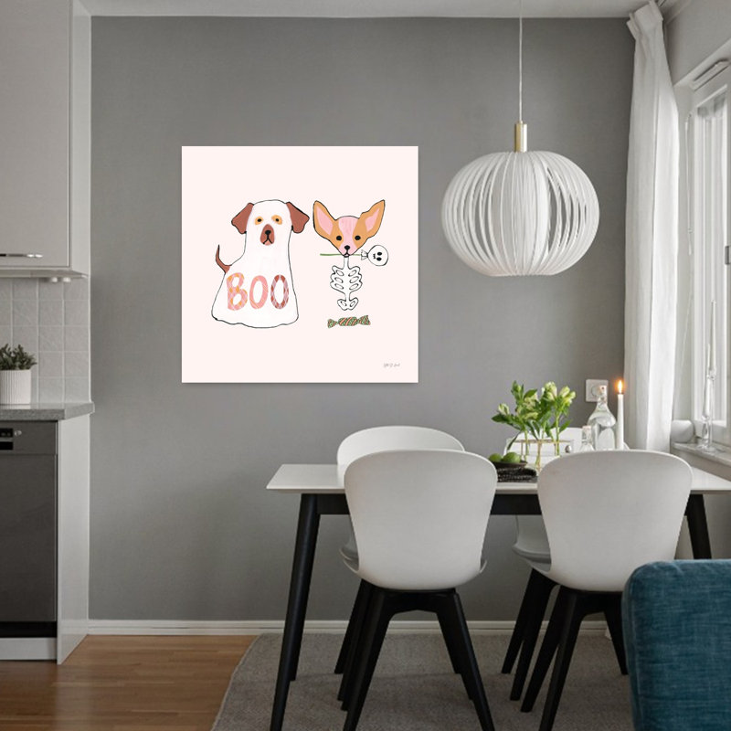 Art contemporain noir avec des animaux, H 32 po x l 32 po
