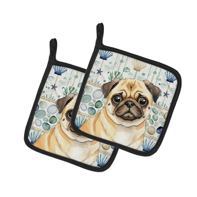 Paire de poignées en verre Faw Pug