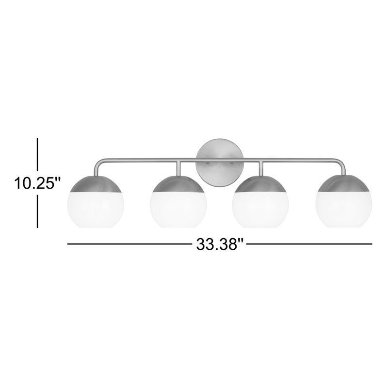 Alvin 4 - Light Vanity Light, Satin Brass