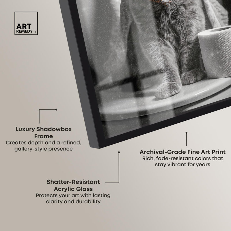 Chat, foulard, toilette, salle de bain, H 25 po x l 17 po, Noir