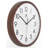 Anupam Round Plastic Wall Clock - Walnut