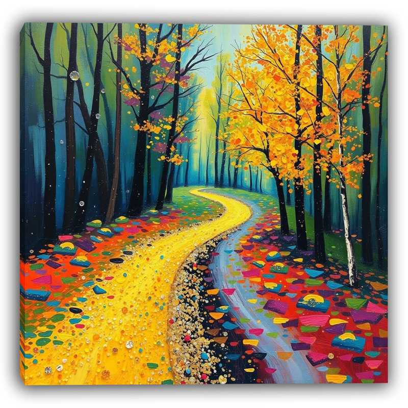 Mystical Forest Glow - Art mural sur toile tendue