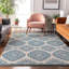 Tapis bleu sarcelle lavable à la machine Premium Prisco-625621847