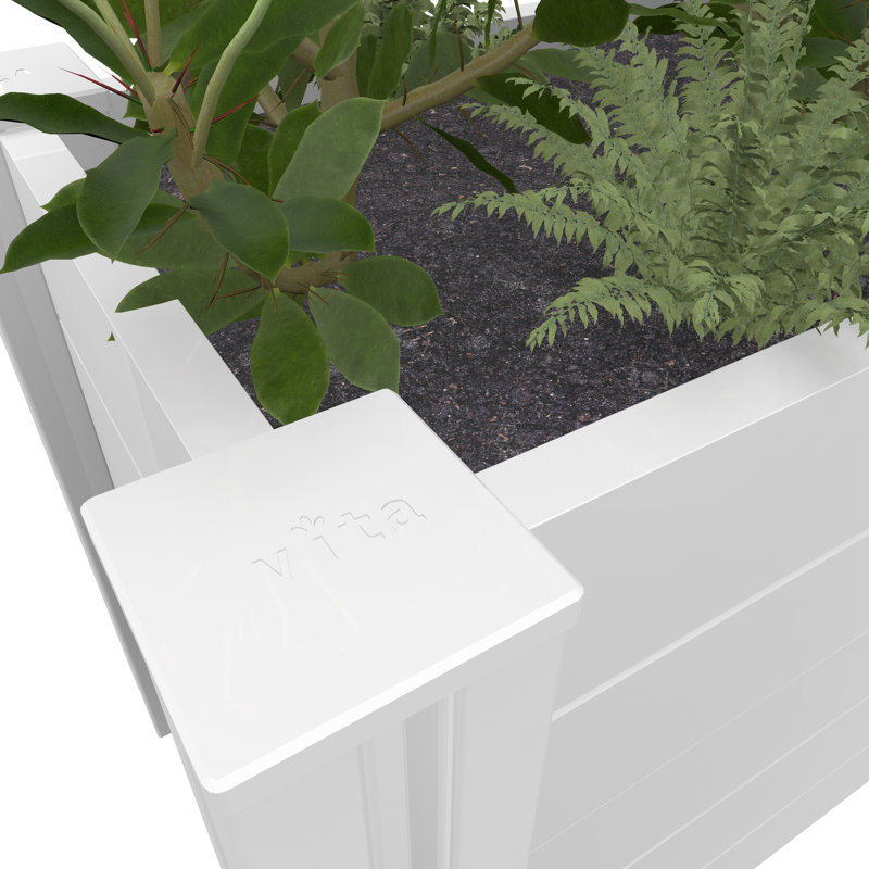Classic Vinyl Parklette Planter, 18.9" H x 39.5" W x 16.25" D