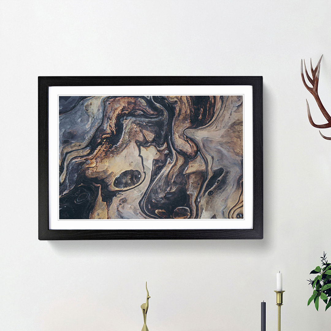Remembering Yesterday in Abstract - Picture Frame Painting Print
