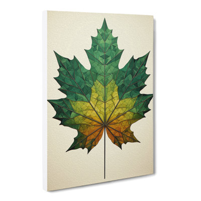 Leaf Geometric No.3 - Wrapped Canvas
