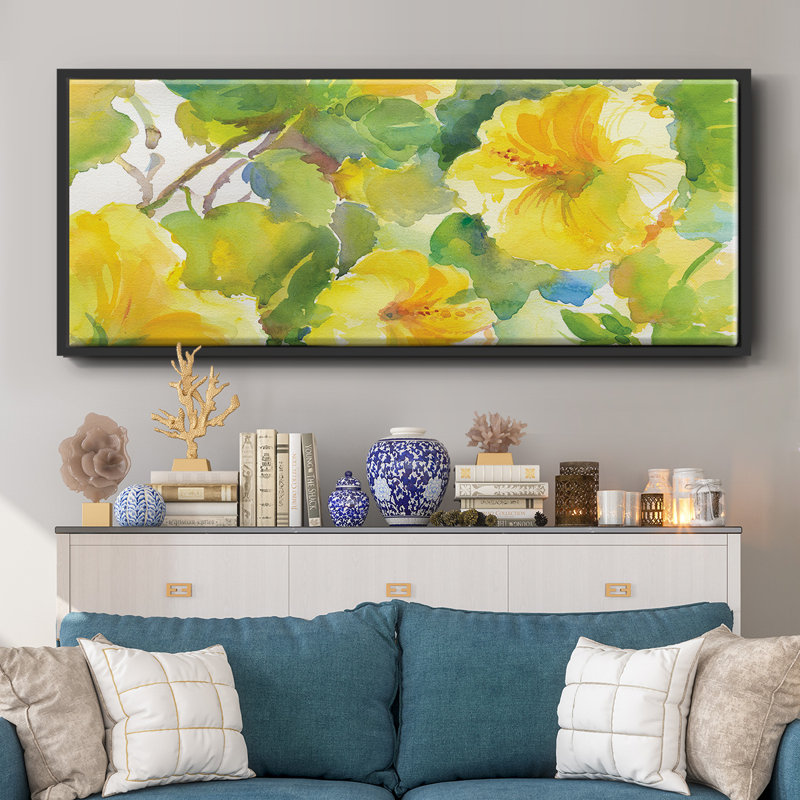 Citrus Hibiscus II- Framed Canvas