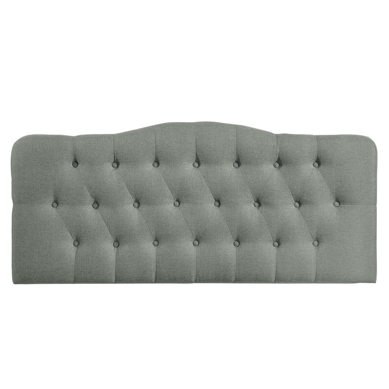 Modway Copper Grove Strathgartney Button-Tufted Upholstered Headboard, King, Gray