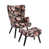 Black/Red Floral