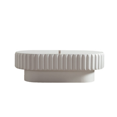 Fluted Storage Table With Lift-Off Lid