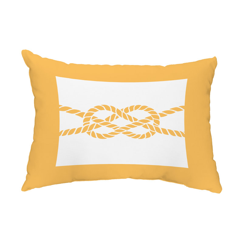 Nautical Nights Nautical Nights Knot Rectangular Pillow Cover & Insert, Yellow
