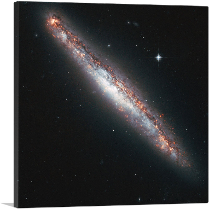 «Hubble Telescope Galactic Fountain of Youth» NCL 5775 - reproduction de photo sur toile tendue