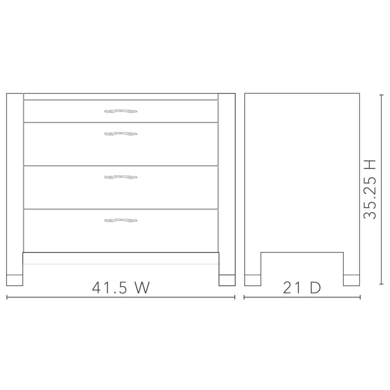 Camden Large 4-Drawer, Deep Olive