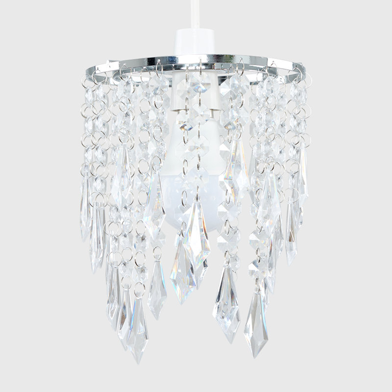 21cm H Plastic Novelty Pendant Shade ( Screw On ), Clear