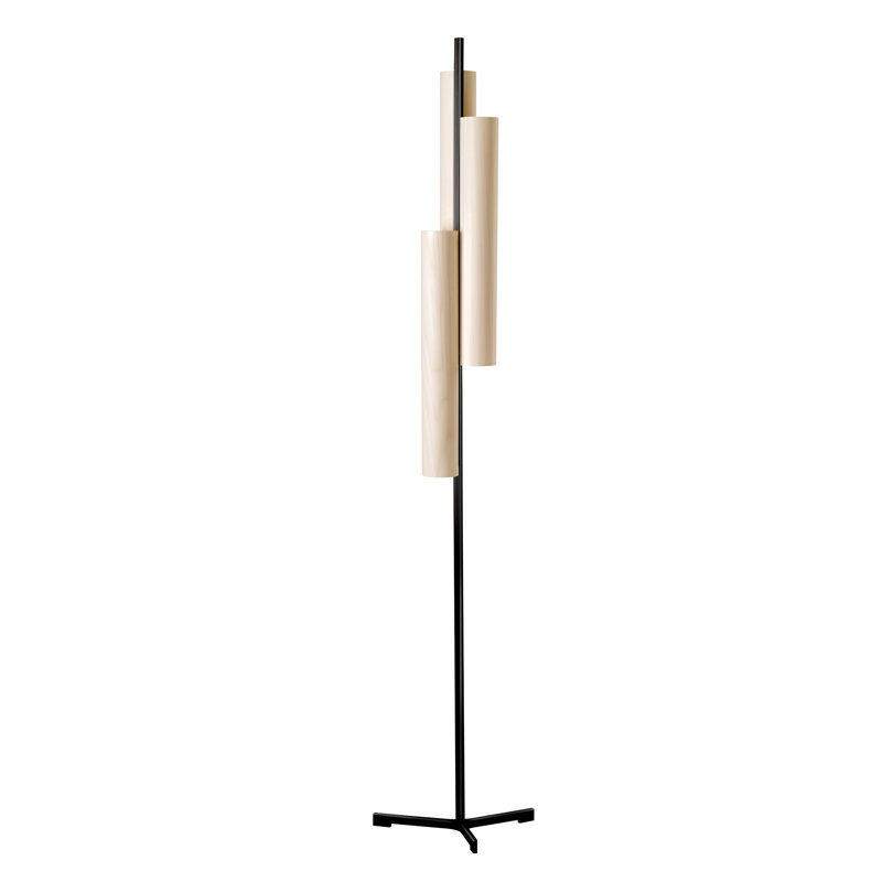 Black Note LED Floor Lamp, Ivory White, Gold