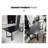 Black Rectangular Solid Wood Dining Table-1384759606