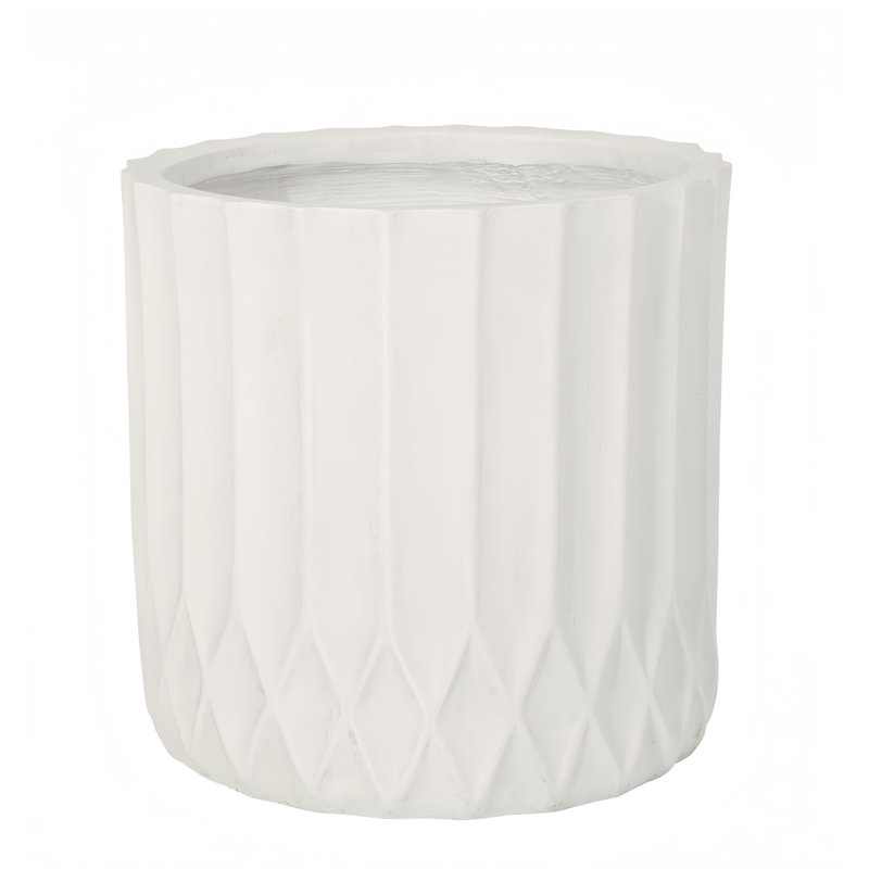 Pot à fleurs rond léger Mgo, H 12,75 po x l 12,75 po x P 12,75 po