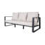 Canapé trois places + table basse rectangulaire, coussins beiges JM 9017-220904046